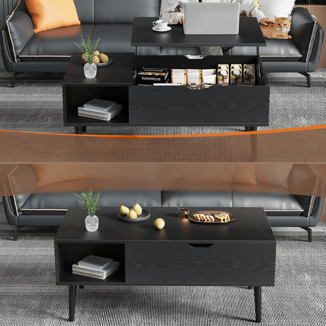 Table Basse - LivingRoomTable™ - Noir - Maison Symphonie