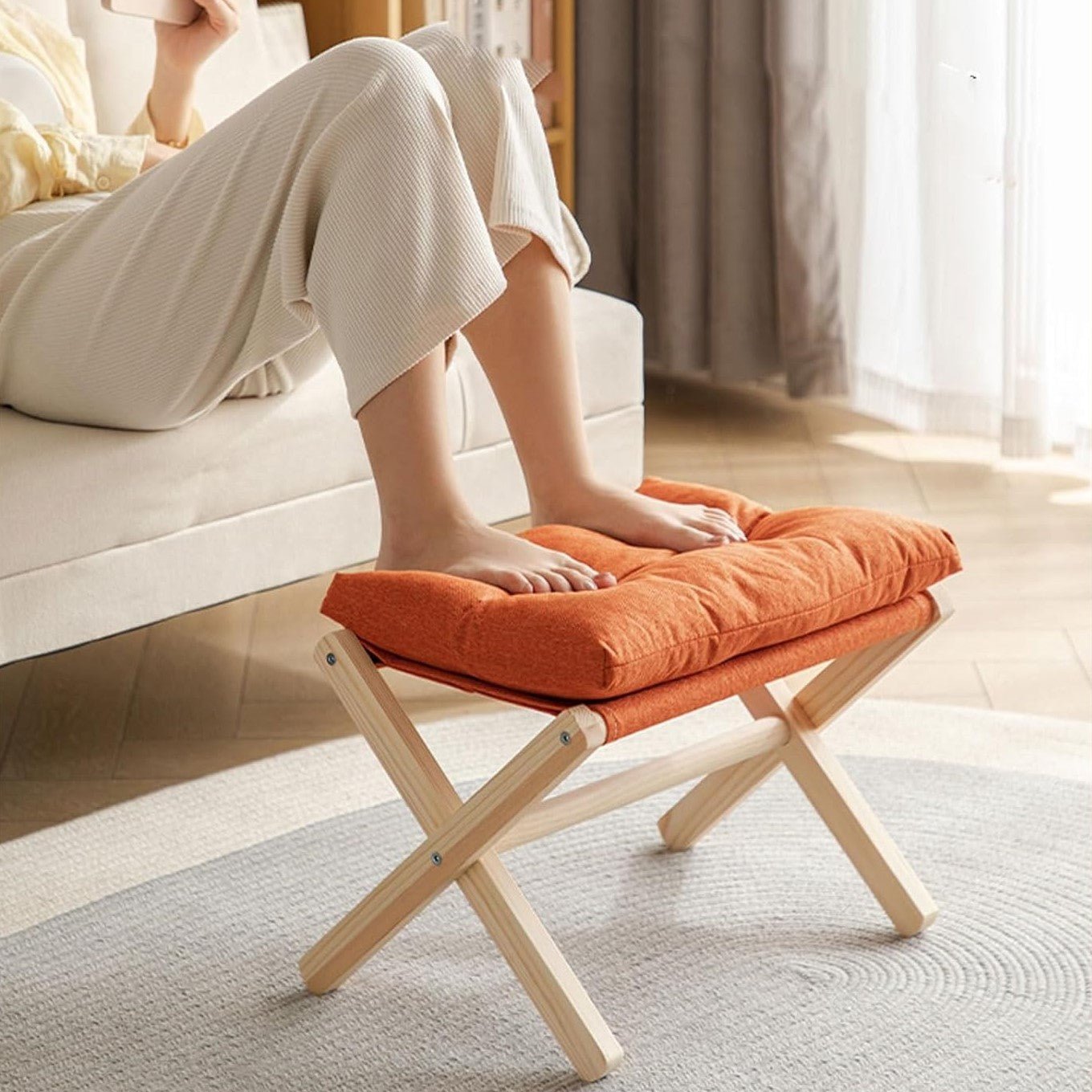 Tabouret Pliable - FoldSit™ - Orange - Maison Symphonie