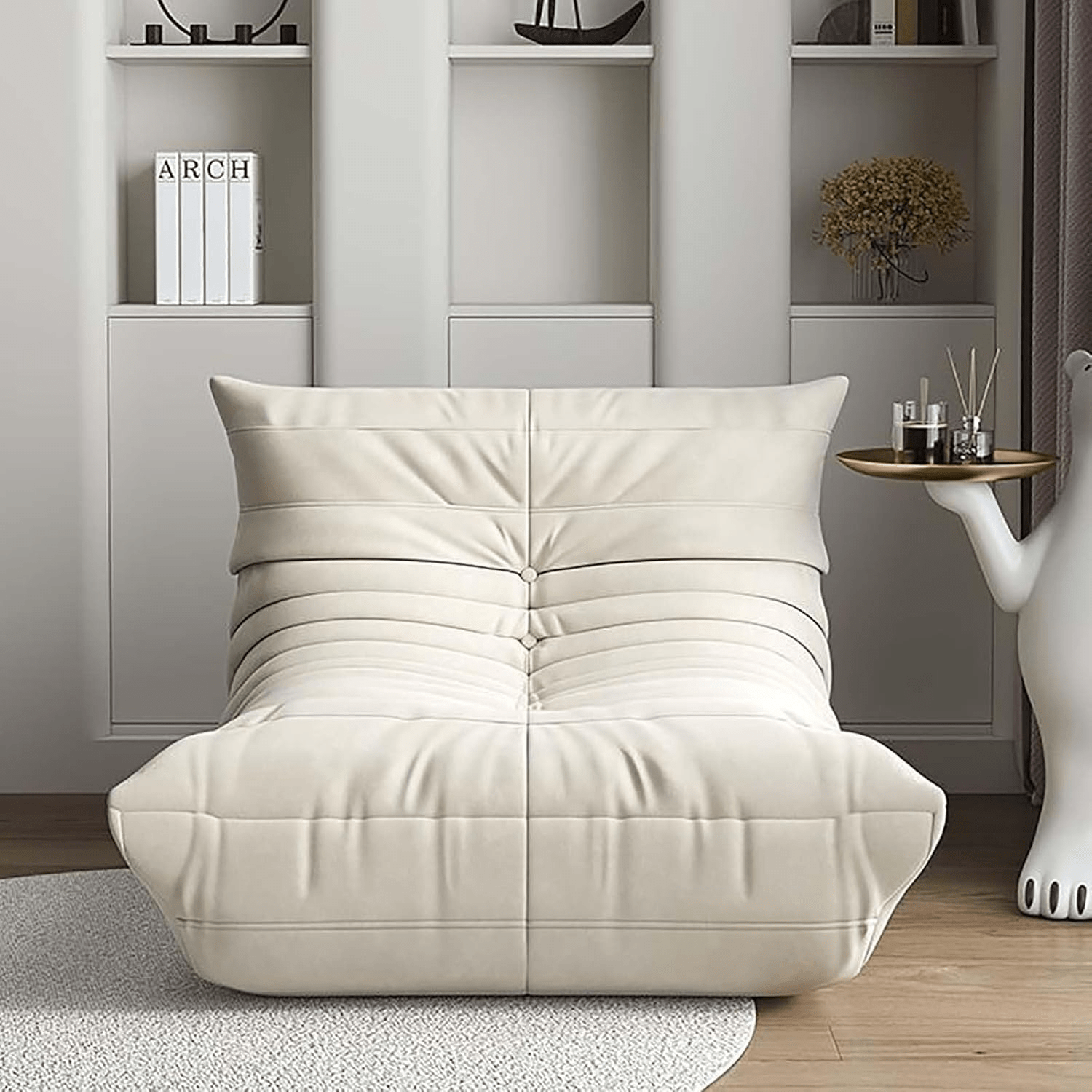 Canapé - CaterpillarSofaStyle™ - Blanc - Maison Symphonie