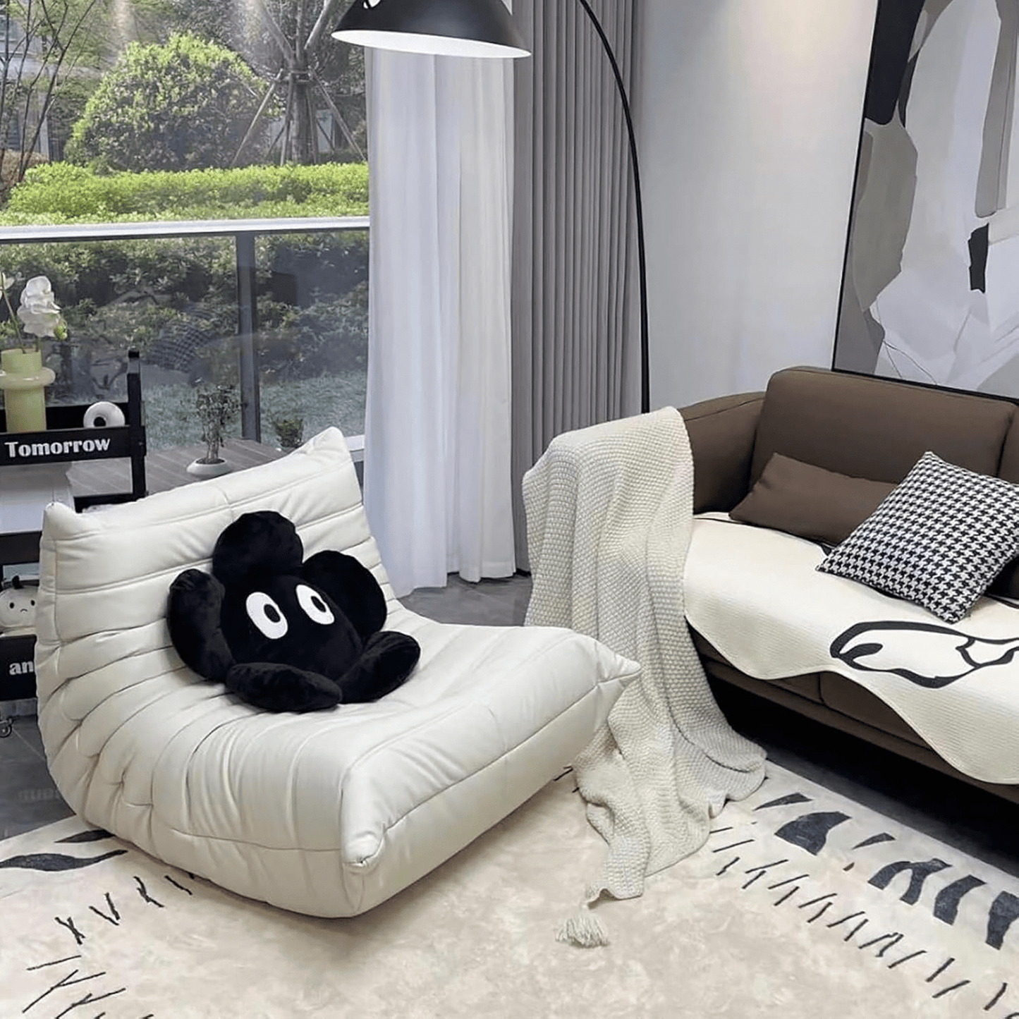 Canapé - CaterpillarSofaStyle™ - Blanc - Maison Symphonie