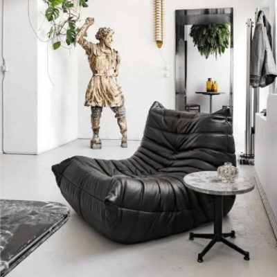 Canapé - CaterpillarSofaStyle™ - Noir - Maison Symphonie
